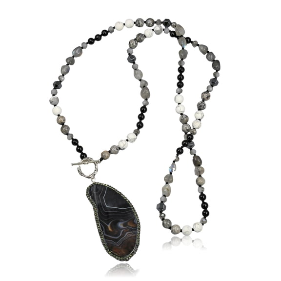 24F75 - Midnight Mirage Gemstone Necklace