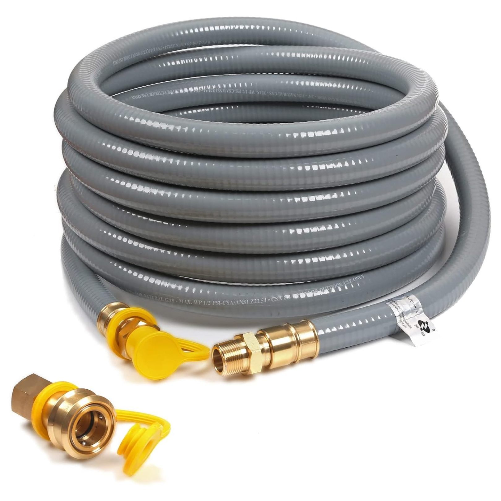 24FT 3/4" Natural Gas Hose, 3/4 Inch Natural Gas Conversion Kit Gas