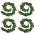 thumbnail image 1 of 24FT(4*6FT) Christmas Norfolk Pine Garland, Real Touch Faux Green Garlands, Winter Artificial Greenery Garland for Mantle, Stairs, Table, Fireplace, Indoor & Outdoor Christmas Decorations, 1 of 11