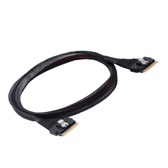 24Gbps SFF-8654 8i 74Pin Male to Slimline SFF-8654 SAS4.0 4.0 74Pin Male Extender Cable 50cm for Server Data Storage