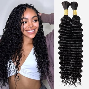 24IN [Ashine] Human Braiding Hair Deep Wave 100g Extensions for Boho Braids natural dream hair bundles