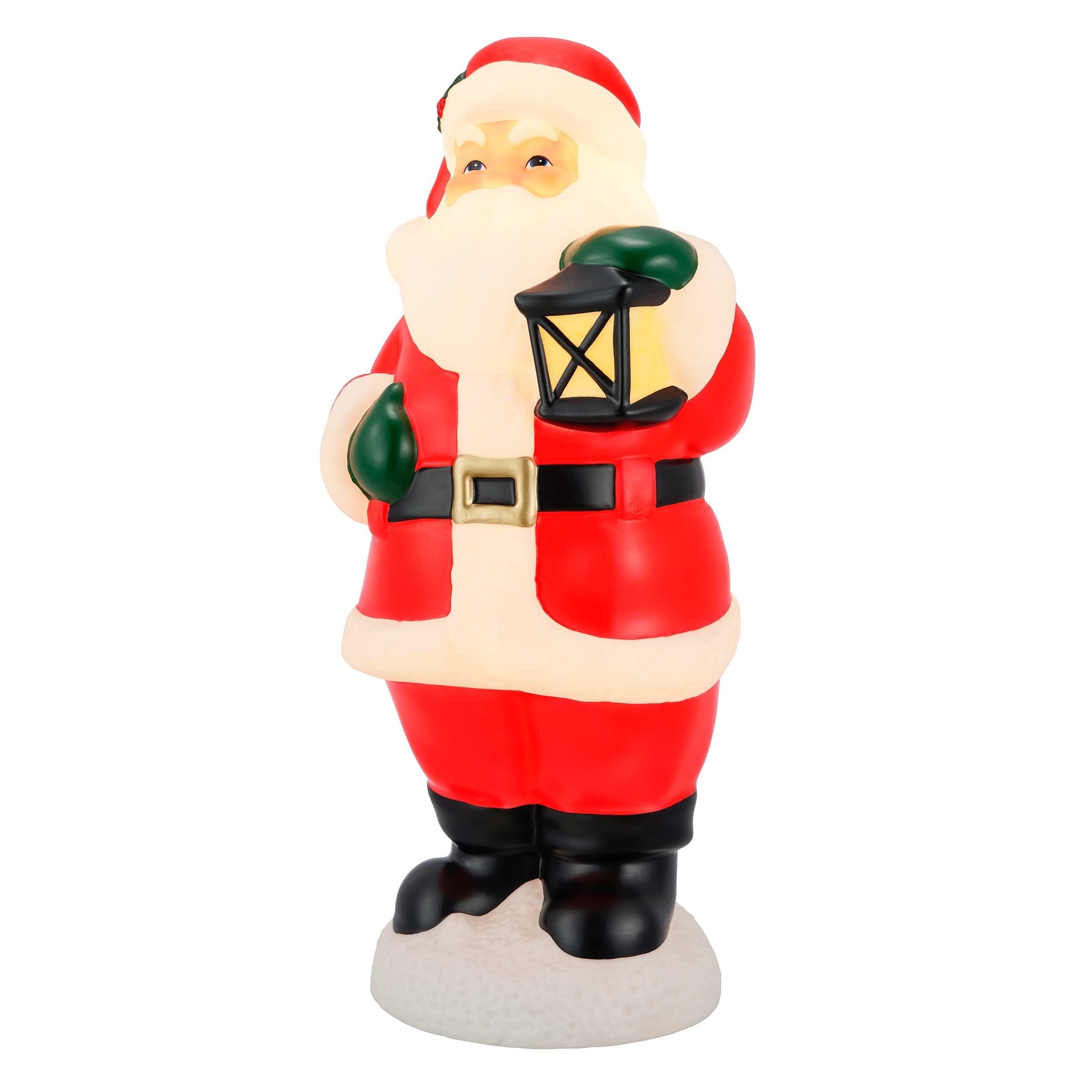 Light-Up Christmas Red and White Santa Blow Mold, 24 in, by Holiday Time