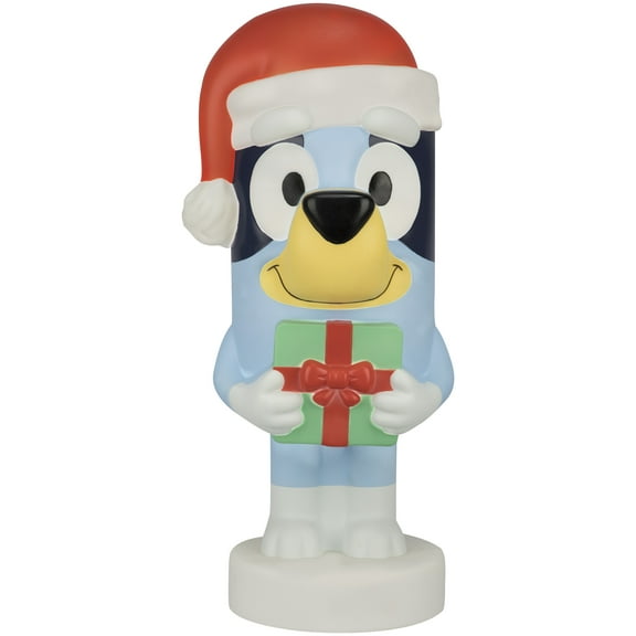 Christmas LED Blow Mold Outdoor Dcor Bluey with Gift Bluey 10.82 in x 9.44 in x 24.01 in 2.55 lb