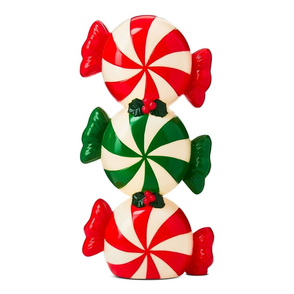 Mr. Christmas 24-inch Blow Mold Stacked Peppermint Candy