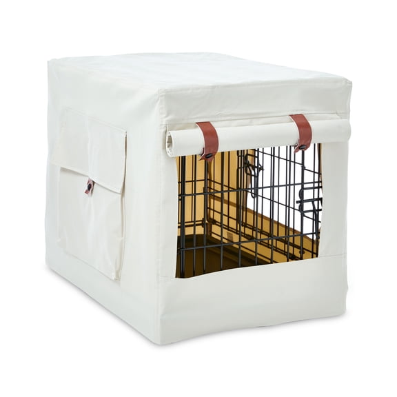 Vibrant Life 24" Dog Crate Cover with Breathable Panels, Beige