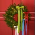 thumbnail image 1 of Greenery Christmas Wreath with Bows, Multicolor, 24", by Holiday Time, 1 of 6