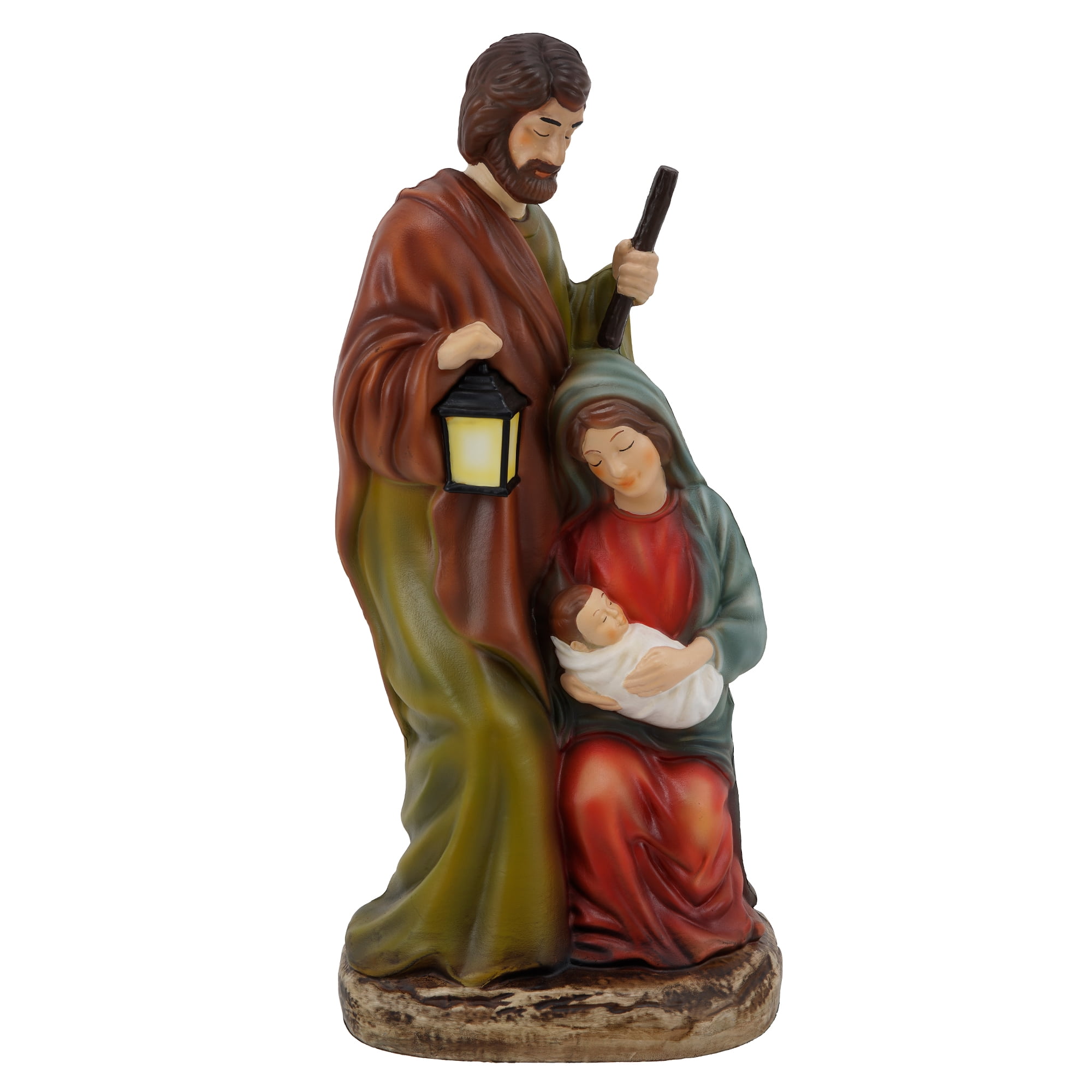 Lighted Blow Mold Joseph, Mary and Jesus Christmas Decoration, Multicolor, 24", by Holiday Time