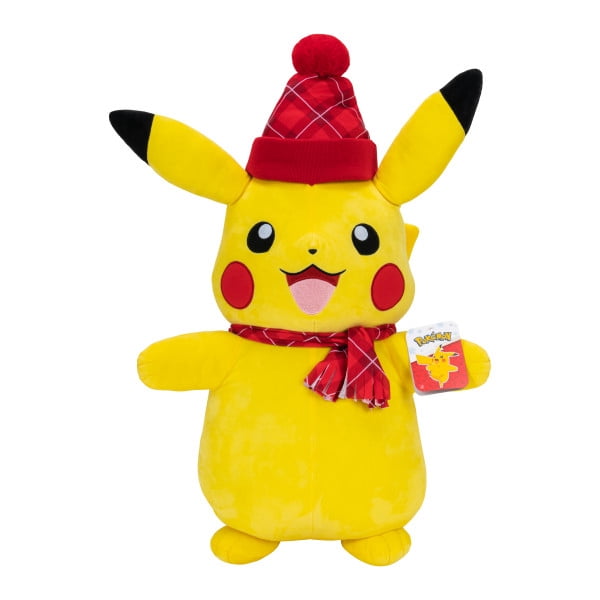 Pokemon Pikachu Plush with Scarf and Hat - 24-Inch Large Plush with Unique Accessories