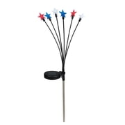 Outdoor Solar-Powered LED Stars Pathway Light, Red/Cool White/Blue, 24, Patriotic by Way To Celebrate