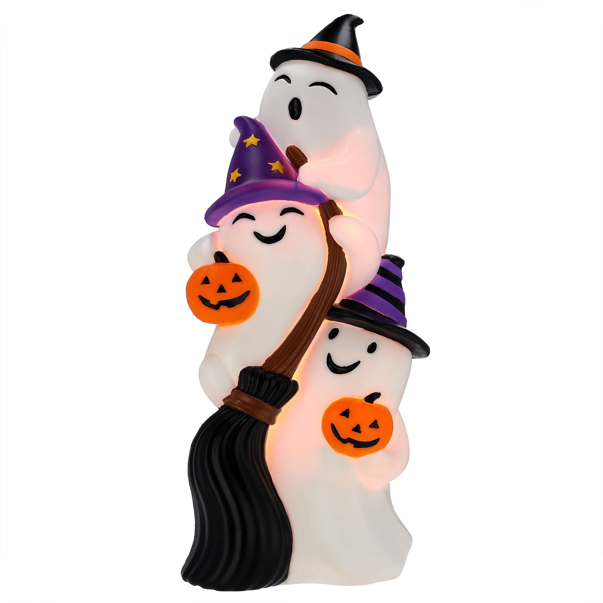 Light-Up Stacked Ghost Witches Blow Mold, 24", Halloween by Way To Celebrate