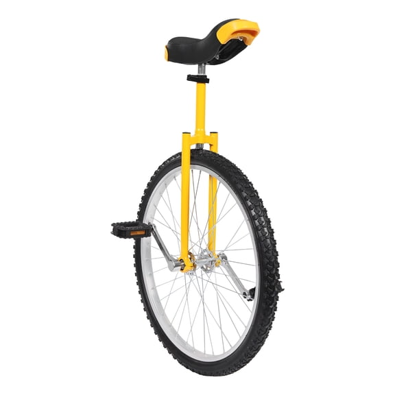 24In Unicycle Fitness Bicycle Training Balance Bike Adjustable Height Exercise Cycle Thickened Steel Frame&Wheel Rim for Office Workers Cycling Enthusiasts Above 5.74ft