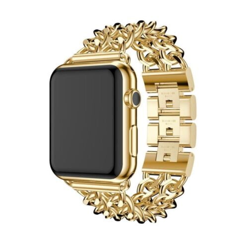 24K Gold 42MM iWatch with Gold Links Band Custom Rare