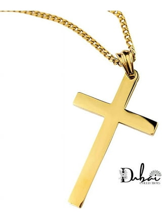 14K Gold Filled Cross Necklace / Figaro Link Chain For Men Women / Cross  Pendant / Necklace – primejewelry269