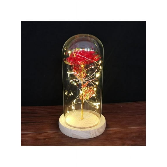 24K Gold Foil Rose Flower LED Luminous Galaxy Mother's Day Valentine's Day Gift