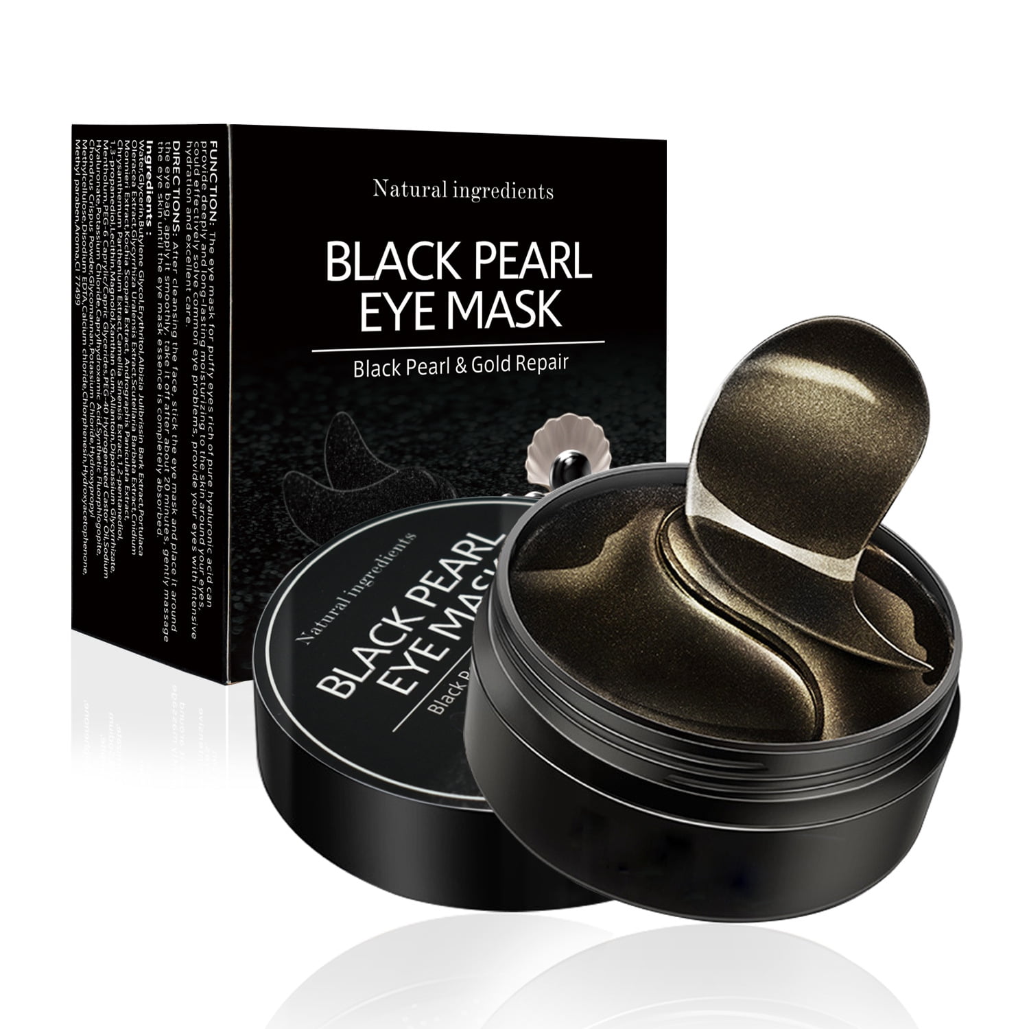 24K Gold Hydrogel Patches (60 pairs) for Puffy Eyes, Dark Circles