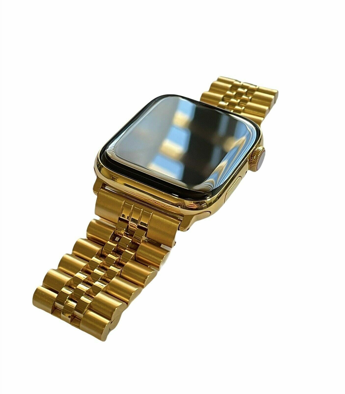 24K Gold Plated 44MM iWatch SERIES 6 Stainless Steel 2 Tone Band GPS LTE O2 Walmart