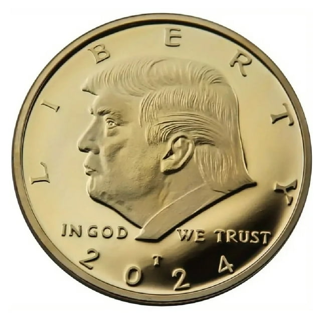 24K GoldPlated Donald J. Trump 2024 President Eagle Seal 1 Oz Round