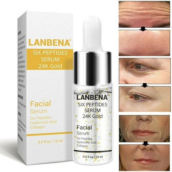 24K Gold Six Peptides Serum Anti Wrinkle Collagen Hyaluronic Acid Skin Care Firm VeniCare