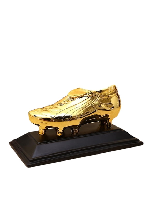 Golden Football Boot Champion Replica Trophy Top Statue Fans Souvenir Cup Birthday Soccer Player Flat Shoe Crafts