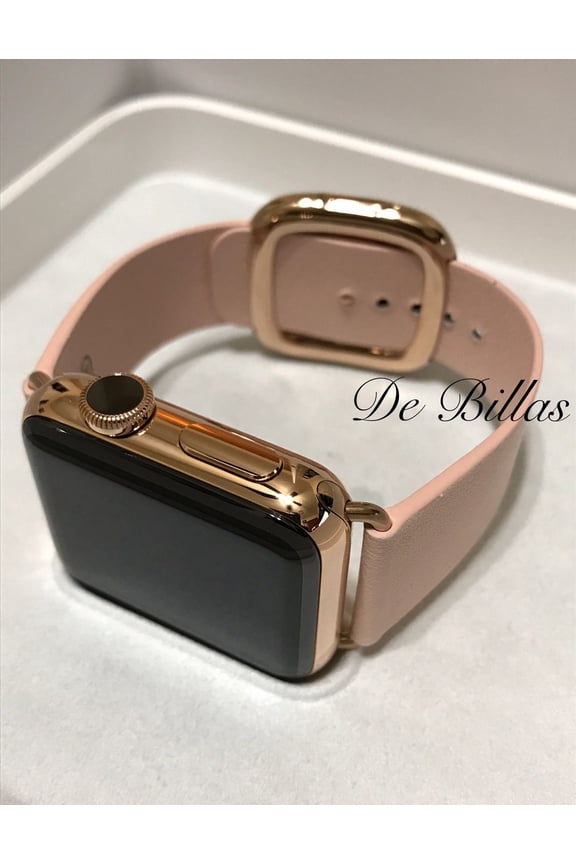 24K Rose Gold Plated 38mm Iwatch, Series 1 with Rose Modern Band