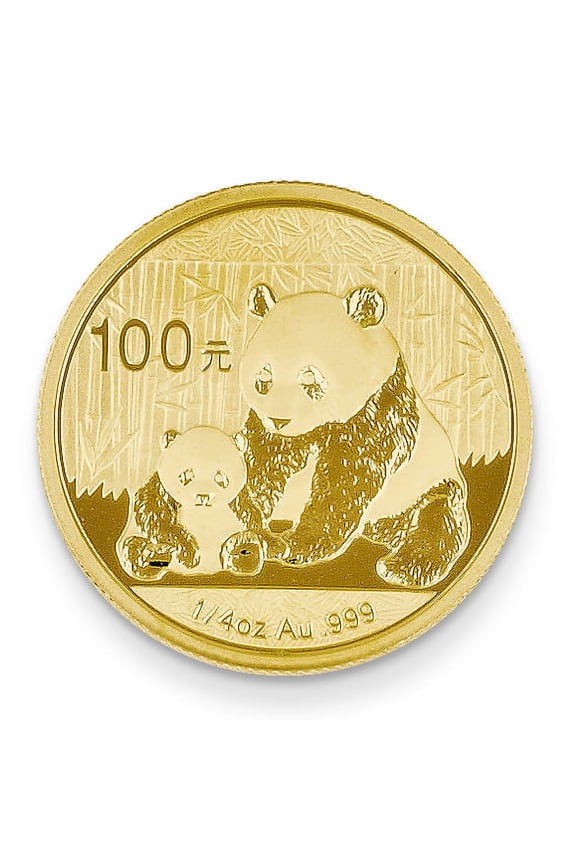 24K Yellow Gold 100 YUAN Pendants Coin