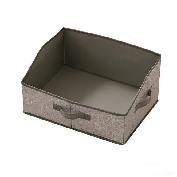 A 24L Foldable Storage Bins Trapezoid Design For Nursery Bedroom Baby Clothes Organizer Without Compartments Non-Woven Fabric Storage Box For Home Office Space Saving Storage Container Sty