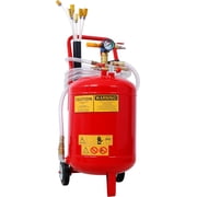 24L Oil Extractor - Portable Air Pneumatic Waste Oil Garage Extractor Drain Draine Tank Professional Fluid Evacuator, Integrated Level Gauge, Use with Oil, Transmission Fluid and Anti-F