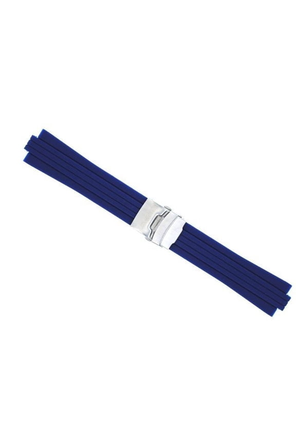 24MM 10MM RUBBER DIVER BAND STRAP BRACELET FOR ORIS TT1 F1 CHRONO NAVY BLUE