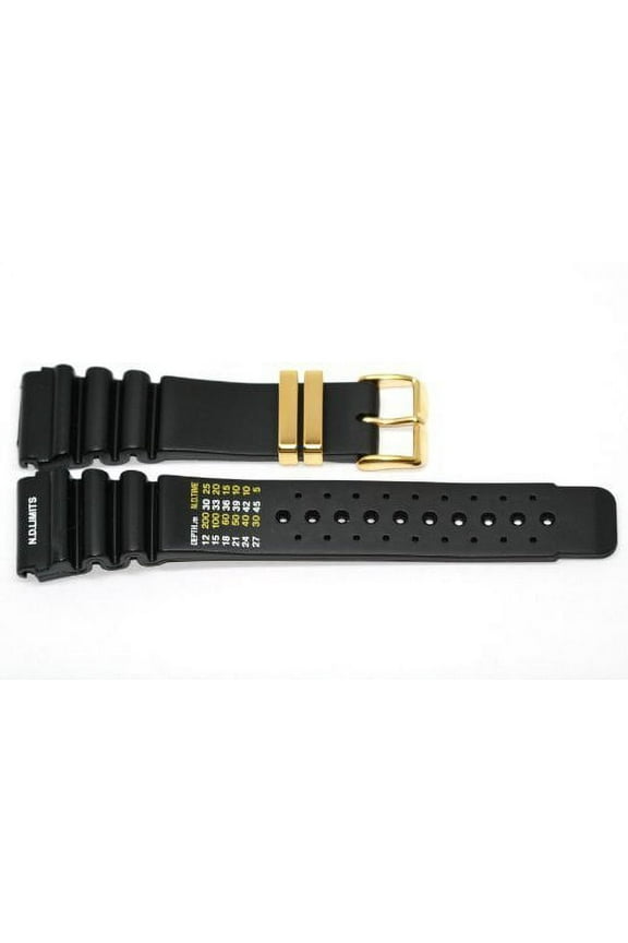24MM BLACK RUBBER WATCH BAND STRAP FITS AQUALAND PROMASTER DUPLEX