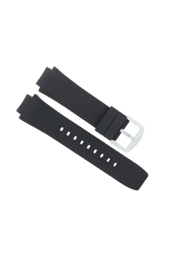 24MM BLACK SILICONE RUBBER WATCH BAND FOR IWC CALYPSO WATCH