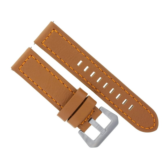 24MM COW LEATHER WATCH BAND STRAP FOR BREITLING NAVITIMER COLT BENTLEY TAN OS
