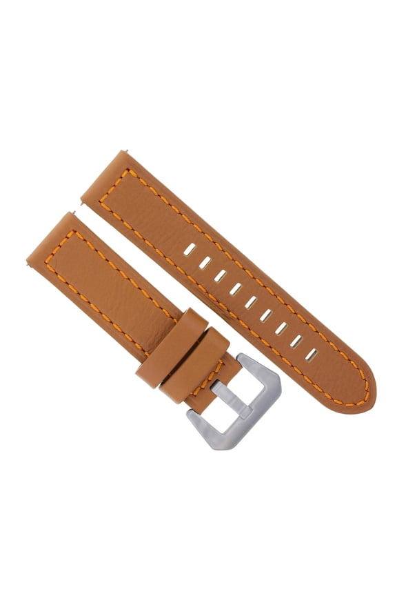 24MM COW LEATHER WATCH BAND STRAP FOR BREITLING NAVITIMER COLT BENTLEY TAN OS