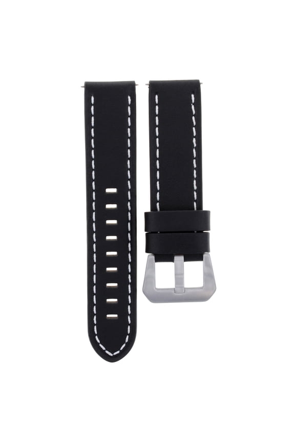 24MM COW LEATHER WATCH BAND STRAP FOR BREITLING NAVITIMER COLT CHRONOMAT BLACK W