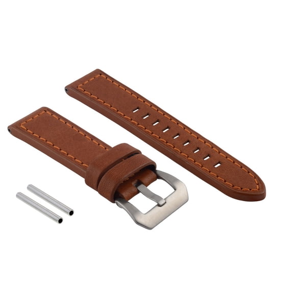 24MM COW LEATHER WATCH BAND STRAP FOR LUM TEC WATCH TAN EXCEPTIONAL CALIBER