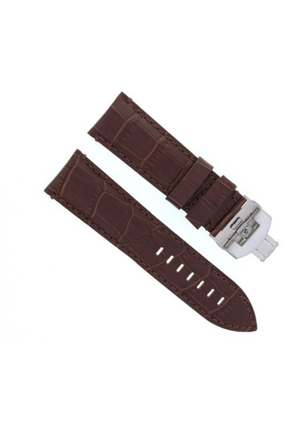 24MM COW LEATHER WATCH STRAP BAND FOR BREITLING NAVITIMER A24322, COLT BROWN
