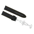 thumbnail image 1 of 24MM LEATHER BAND SMOOTH STRAP CLASP FOR CITIZEN E650-S0751 BLACK ORANGE STITCH, 1 of 2