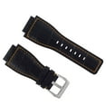 thumbnail image 1 of 24MM LEATHER WATCH BAND STRAP FOR BELL & ROSS BR-01-BR-03 WATCH BLACK ORANGE ST, 1 of 2