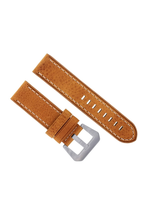 24MM LEATHER WATCH BAND STRAP FOR BREITLING NAVITIMER BENTLEY COLT ABYSS TAN WS