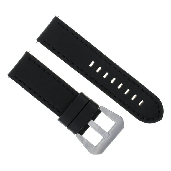 24MM LEATHER WATCH BAND STRAP FOR BREITLING NAVITIMER CHRONOMAT BENTLEY BLACK