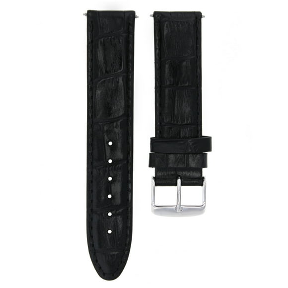 24MM PREMIUM LEATHER WATCH STRAP BAND FOR BREITLING NAVITIMER BENTLEY COLT BLACK