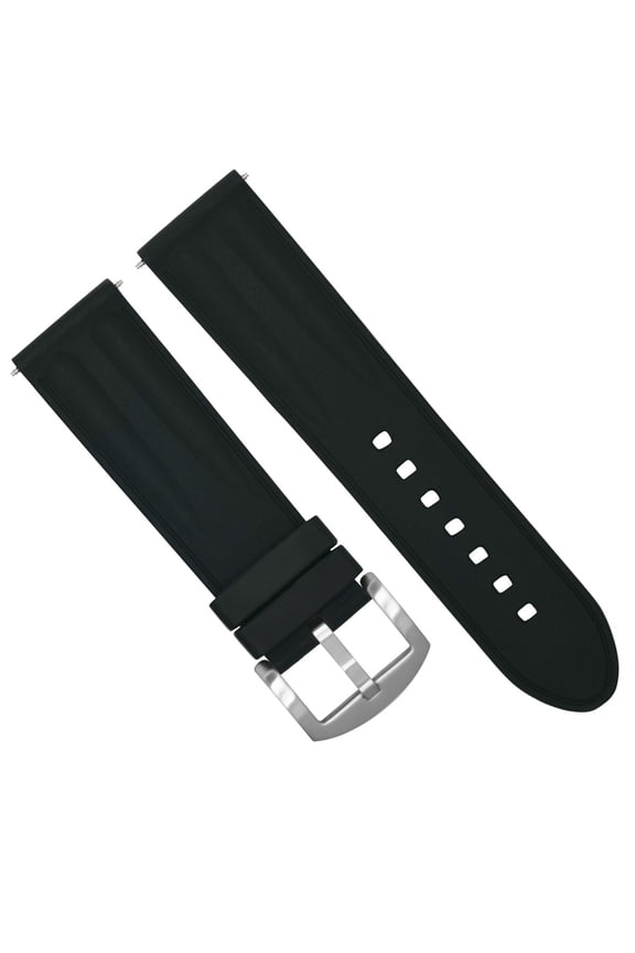 24MM RUBBER DIVER WATCH BAND STRAP FOR TUDOR WATCH FASTRIDER BLACK SHEILD BLACK