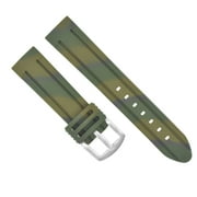 24MM RUBBER DIVER WATCH STRAP BAND FOR WENGER SWISS MILITARY GREEN
