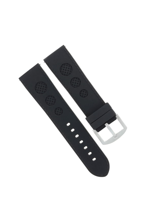 24MM RUBBER STRAP WATCH BAND STRAP FOR U-BOAT 48MM LUMINOX WATCH BLACK