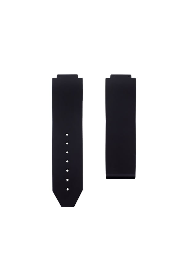 24MM RUBBER WATCH BAND STRAP SMOOTH FOR HUBLOT 44-45MM H BIG BANG WATCH BLACK
