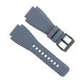 thumbnail image 1 of 24MM SILICONE RUBBER WATCH BAND STRAP FOR BELL ROSS BR-01-BR-03 WATCH GREY BLACK, 1 of 2