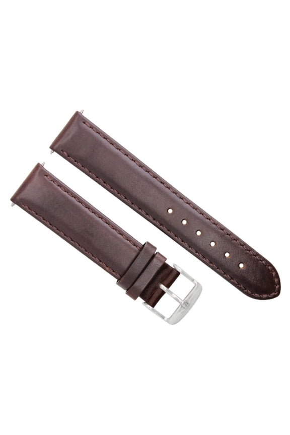 24MM SMOOTH LEATHER WATCH BAND STRAP FOR BAUME MERCIER CAPELAND WATCH DARK BROWN