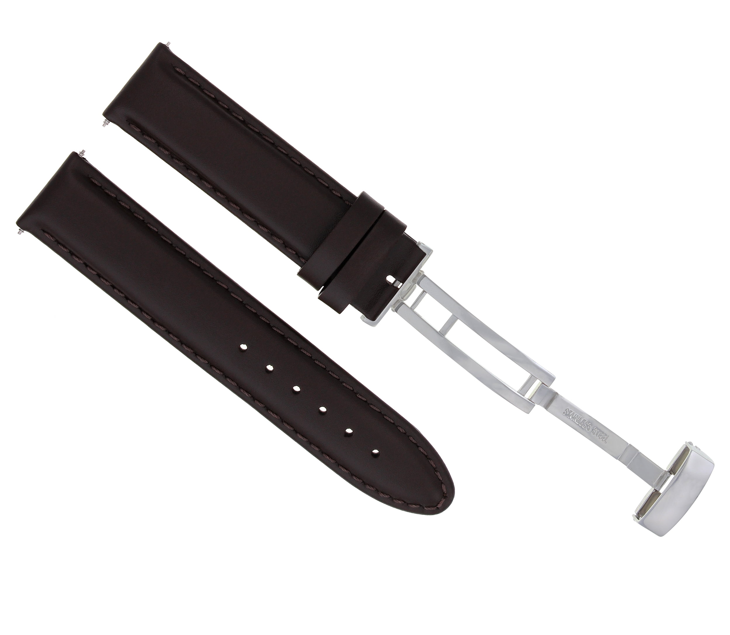 Leather watch deployment clasp shop