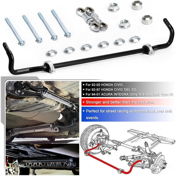 24MM Sway Bar For ACURA INTEGRA 94-01 HONDA CIVIC 92-95 Solid Rear EK EG EJ EK9