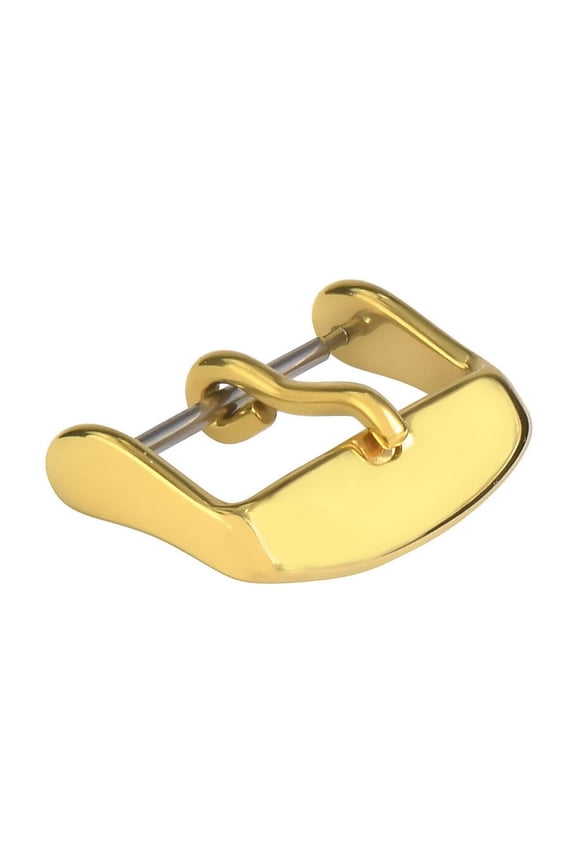 24MM WATCH BUCKLE CLASP PIN STYLE FOR LEATHER RUBBER WATCH BAND STRAP GOLD HEAVY
