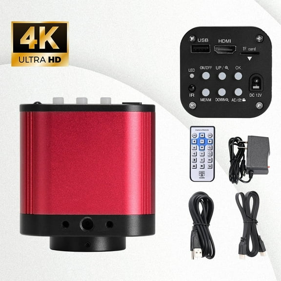 4K 2160P/1080P HDMI Industrial Electronic Digital Video Microscope Camera USB C-mount for Phone CPU PCB Repair Compatible Windows/Mac/LinuxApply for Adult